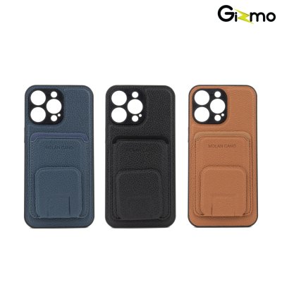 Gizmo Case Stand card pocket เคสใส่นามบัตร เคสตั้งได้ เคสหนัง รุ่น ip 15,15pro,15+,15 pro max