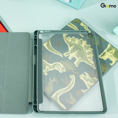 Gizmo case เคสไอแพคซิลิโคน-หลังใส สกรีนลาย รุ่น Multi stand รองรับ 10.2/10.5/10.9 (ทักแชทรุ่นและสี)