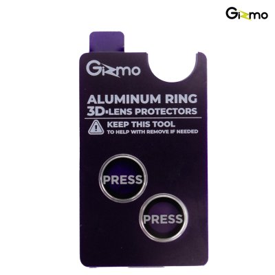 Gizmo ฟิล์มเลนส์ 3D foriPhone 15 รุ่น  Aluminum ring 15, 15plus ,15 pro, 15 pro max  Protector  ปกป้องมากถึง3เท่า