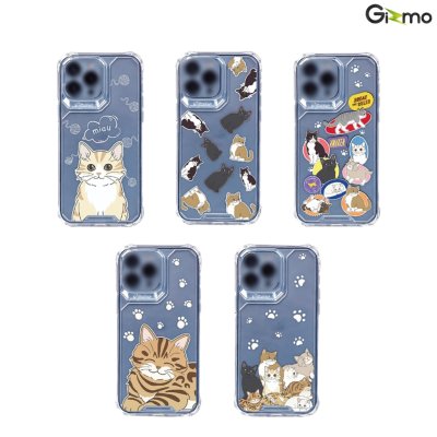 Gizmo case สำหรับไอโฟน ซีรี่ 11-14 เคสกันกระแทกรุ่น strong x case TPU เคสลายแมว Miau collection