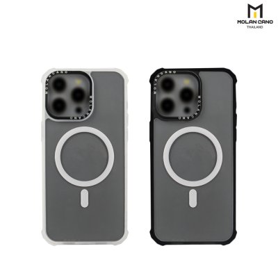 MOLAN CONA Magsfe สำหรับไอโฟน 15/15+/15p/15pm เคสรองรับการชาร์จไร้สาย ขอบกันกระแทก