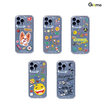 Gizmo เคสไอโฟน13 ซีรีย์ ไอโฟน14 ซีรีย์ เคสใส ยกขอบกันกระแทก รุ่น Strong-X สกรีนลายสตรีท