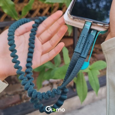 Gizmo สายชาร์จtype-c สายผ้า ยืดได้ย๊าวยาว 1.2 เมตร สายยืดหยุ่น ประกัน1ปี รุ่น GU-030