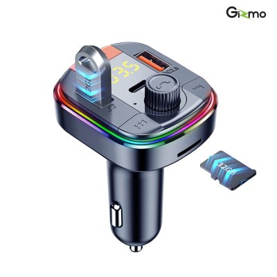 Gizmo บลูทูธในรถยนต์ บลูทูธรถยนต์ อุปกรณ์รับ-ส่งสัญญาณบลูทูธ Car Bluetooth PD Charger รุ่น GG-009