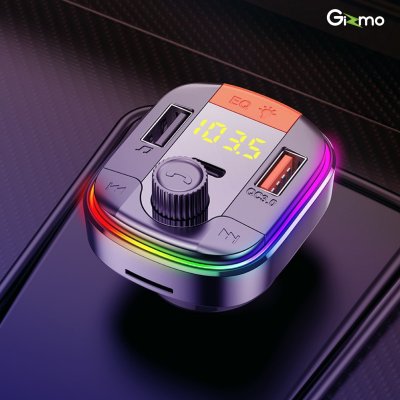 Gizmo บลูทูธในรถยนต์ บลูทูธรถยนต์ อุปกรณ์รับ-ส่งสัญญาณบลูทูธ Car Bluetooth PD Charger รุ่น GG-009