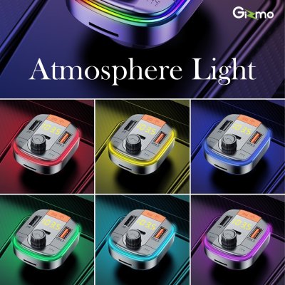 Gizmo บลูทูธในรถยนต์ บลูทูธรถยนต์ อุปกรณ์รับ-ส่งสัญญาณบลูทูธ Car Bluetooth PD Charger รุ่น GG-009