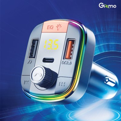 Gizmo บลูทูธในรถยนต์ บลูทูธรถยนต์ อุปกรณ์รับ-ส่งสัญญาณบลูทูธ Car Bluetooth PD Charger รุ่น GG-009