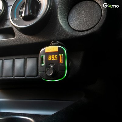 Gizmo บลูทูธในรถยนต์ บลูทูธรถยนต์ อุปกรณ์รับ-ส่งสัญญาณบลูทูธ Car Bluetooth PD Charger รุ่น GG-009
