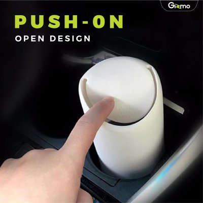 Gizmo ถังขยะในรถ ถังขยะพกพา แบบวางช่องแก้วน้ำ ถังขยะในรถยนต์ ถังขยะ GG-013