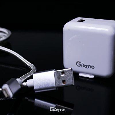 Gizmo อะแดปเตอร์ หัวชาร์จไอโฟน พร้อมสายชาร์จ อุปกรณ์ชาร์จ lightning สีขาว GA-005