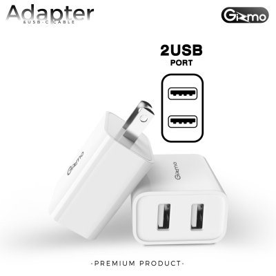 Gizmo อะแดปเตอร์ หัวชาร์จ 2.4A พร้อม สายชาร์จ type-c อุปกรณ์ชาร์จ Type-C สีขาว GA-008