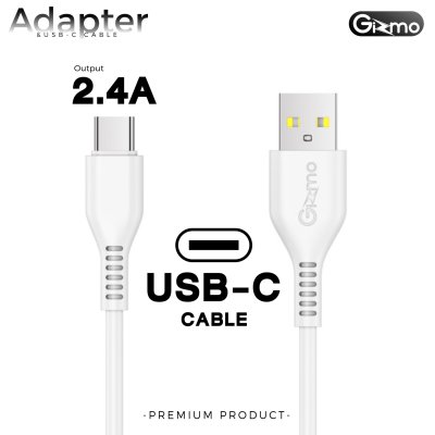 Gizmo อะแดปเตอร์ หัวชาร์จ 2.4A พร้อม สายชาร์จ type-c อุปกรณ์ชาร์จ Type-C สีขาว GA-008