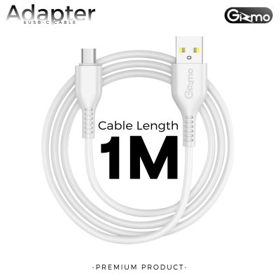 Gizmo อะแดปเตอร์ หัวชาร์จ 2.4A พร้อม สายชาร์จ type-c อุปกรณ์ชาร์จ Type-C สีขาว GA-008