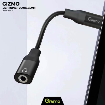 Gizmo หางหนู สายแปลง ไอโฟน เชื่อมต่อ Lightning to Aux Audio 3.5 mm สำหรับหูฟัง และชาร์จไอโฟน GA-010