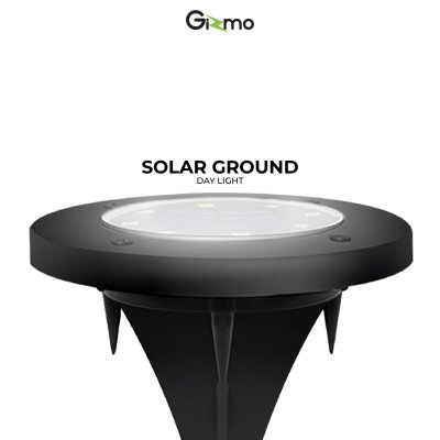 Gizmo ไฟสนาม โซล่าเซลล์ โคมไฟสนาม ไฟโซล่าเซลล์ สปอร์ตไลท์ LED 8 ดวง เปิด-ปิด อัตโนมัติ Day light รุ่น GSH-002