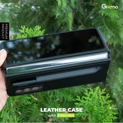 Gizmo เคส samsung Galaxy Z Fold3 เคสfold3 เคสหนังเทียม เรียบหรู มีช่องใส่ปากกา จับถือกระชับ