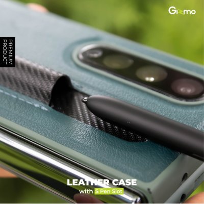 Gizmo เคส samsung Galaxy Z Fold3 เคสfold3 เคสหนังเทียม เรียบหรู มีช่องใส่ปากกา จับถือกระชับ