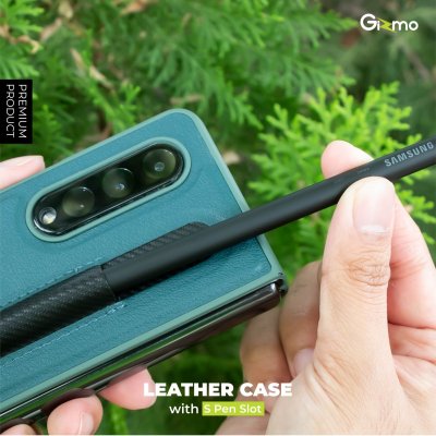 Gizmo เคส samsung Galaxy Z Fold3 เคสfold3 เคสหนังเทียม เรียบหรู มีช่องใส่ปากกา จับถือกระชับ