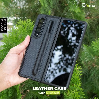 Gizmo เคส samsung Galaxy Z Fold3 เคสfold3 เคสหนังเทียม เรียบหรู มีช่องใส่ปากกา จับถือกระชับ