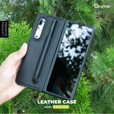 Gizmo เคส samsung Galaxy Z Fold3 เคสfold3 เคสหนังเทียม เรียบหรู มีช่องใส่ปากกา จับถือกระชับ