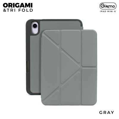 Gizmo เคส iPad Mini 6 เคสไอแพดมินิ ด้านหลังทึบ ทนทาน มีช่องเก็บปากกา รุ่น Origami+Tri fold manetic