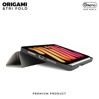 Gizmo เคส iPad Mini 6 เคสไอแพดมินิ ด้านหลังทึบ ทนทาน มีช่องเก็บปากกา รุ่น Origami+Tri fold manetic