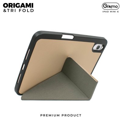 Gizmo เคส iPad Mini 6 เคสไอแพดมินิ ด้านหลังทึบ ทนทาน มีช่องเก็บปากกา รุ่น Origami+Tri fold manetic
