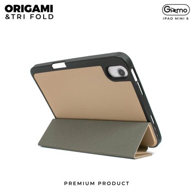 Gizmo เคส iPad Mini 6 เคสไอแพดมินิ ด้านหลังทึบ ทนทาน มีช่องเก็บปากกา รุ่น Origami+Tri fold manetic