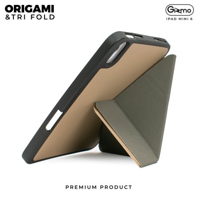 Gizmo เคส iPad Mini 6 เคสไอแพดมินิ ด้านหลังทึบ ทนทาน มีช่องเก็บปากกา รุ่น Origami+Tri fold manetic