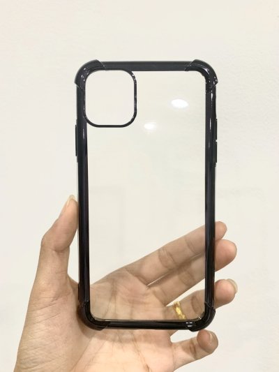 Gizmo เคสไอโฟน 11 ,11 Pro ,11 Pro Max เคสนิ่ม บิดได้ กันกระแทก หลังใส ขอบสี รุ่น Silky