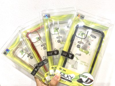 Gizmo เคสไอโฟน 11 ,11 Pro ,11 Pro Max เคสนิ่ม บิดได้ กันกระแทก หลังใส ขอบสี รุ่น Silky