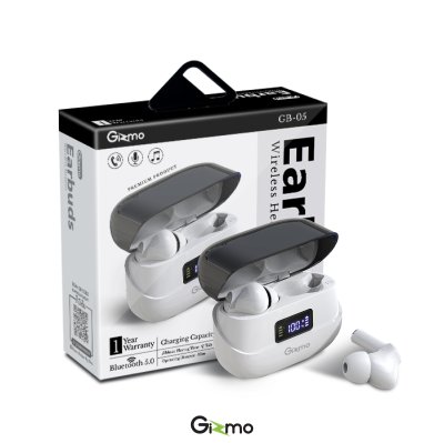 Gizmo หูฟังไร้สาย หูฟังบลูทูธ Earbuds wireless headset หูฟัง บลูทูธ 5.1 ไร้สาย ฟังเพลง เล่นเกม กล่องชาร์จไร้สาย GB-05