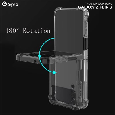 Gizmo เคส samsung Galaxy Z Flip3 เคสใสกันกระแทก เคสซัมซุง ยกขอบกันกระแทก เคส flip3 รุ่น Fusion