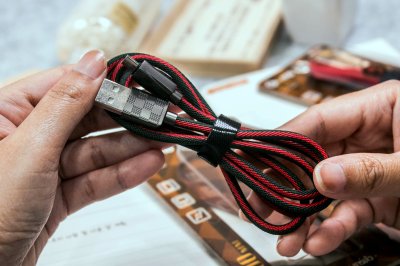 Gizmo สายชาร์จซัมซุง สายชาร์จ micro ผ้าถัก รุ่น ERIC GU-015