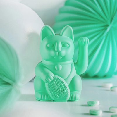Gizmo Lucky Cat The Classic Collection แมวกวักสี Mint Green สัญลักษณ์แห่งสุขภาพและการฟื้นฟู
