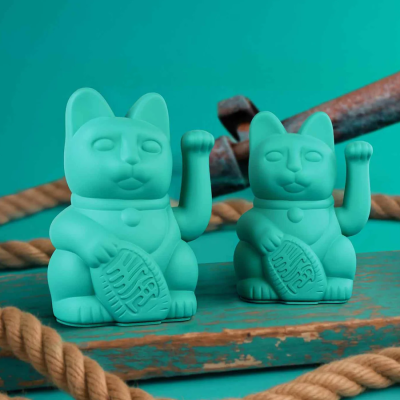 Gizmo Lucky Cat The Classic Collection แมวกวักสี Turquoise สัญลักษณ์แห่งมิตรภาพและการเจรจา