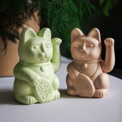 Gizmo Lucky Cat The Classic Collection แมวกวักสี Light Green สัญลักษณ์แห่งความผ่อนคลายและการบำบัด