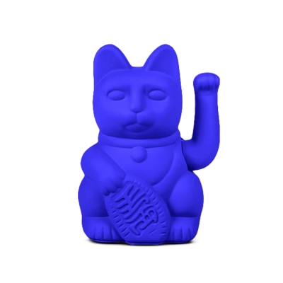 Gizmo Lucky Cat The Classic Collection แมวกวักสี Royal Blue สัญลักษณ์แห่งความสุขุมและความน่าเชื่อถือ
