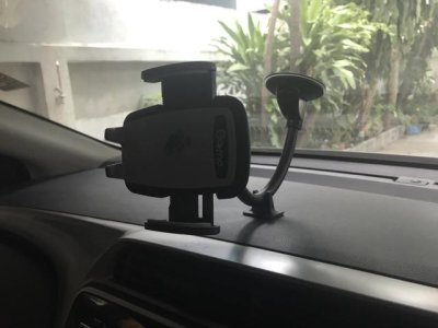 ที่ยึดมือถือในรถ Gizmo GH-011 Universal ติดกระจก แขนยาว 30 ซม. ยึดแน่นสองชั้น หมุน 360°