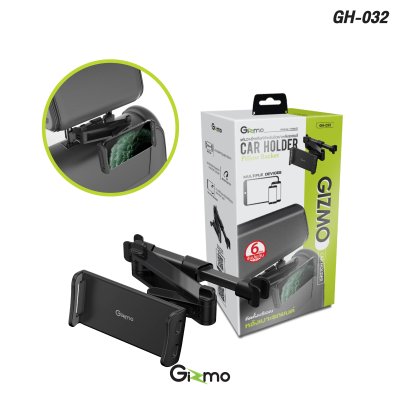 Gizmo ที่ยึดมือถือ หลังเบาะรถยนต์ ไอแพด แท็บเล็ต ที่หนีบมือถือเบาะหลัง หมุนได้ 360 องศา ปรับสั้นยาวได้ GH-032