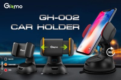 Gizmo ที่ตั้งมือถือ ที่วางโทรศัพท์ในรถ ที่ยึดมือถือ Car Holder Sillcone Sucker รุ่น GH-002 ประกัน 1 ปี