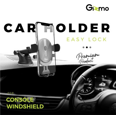 Gizmo ที่ตั้งมือถือ ที่วางโทรศัพท์ในรถ ที่ยึดมือถือ ติดคอนโซล กระจกหน้า easy lock รุ่น GH-039