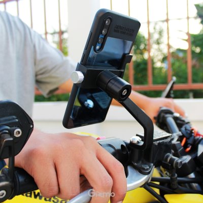 Gizmo แท่นยึดโทรศัพท์ สำหรับจักรยานยนต์ ที่จับมือถือบนมอเตอร์ไซค์ ติดกระจก รุ่น GH-025