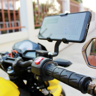 Gizmo แท่นยึดโทรศัพท์ สำหรับจักรยานยนต์ ที่จับมือถือบนมอเตอร์ไซค์ ติดกระจก รุ่น GH-025