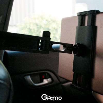 Gizmo ที่ยึดมือถือ หลังเบาะรถยนต์ ไอแพด แท็บเล็ต ที่หนีบมือถือเบาะหลัง หมุนได้ 360 องศา ปรับสั้นยาวได้ GH-032
