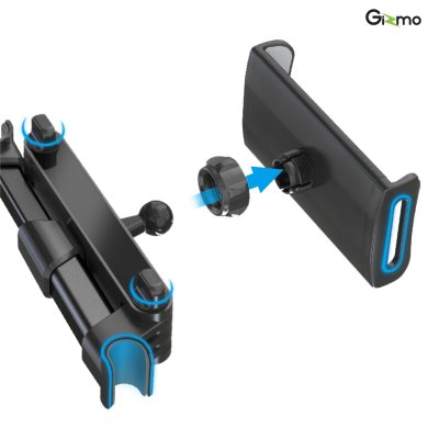 Gizmo ที่ยึดมือถือ หลังเบาะรถยนต์ ไอแพด แท็บเล็ต ที่หนีบมือถือเบาะหลัง หมุนได้ 360 องศา ปรับสั้นยาวได้ GH-032