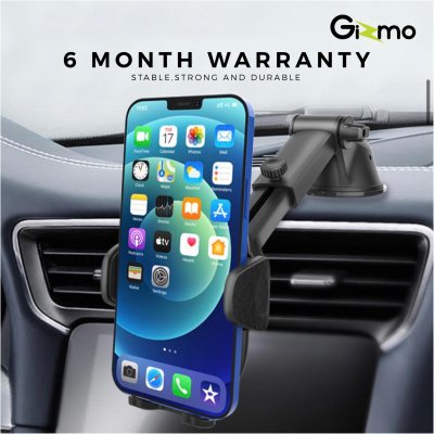 Gizmo GH-037 ที่วางโทรศัพท์ในรถ ที่ยึดมือถือ ติดคอนโซล และกระจกหน้า สีดำ ประกันสินค้า 1 ปี