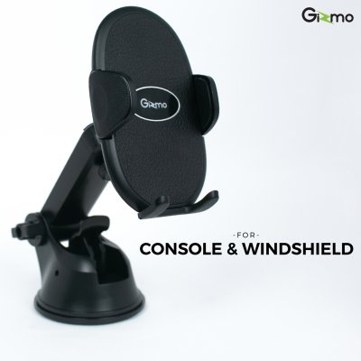 Gizmo GH-037 ที่วางโทรศัพท์ในรถ ที่ยึดมือถือ ติดคอนโซล และกระจกหน้า สีดำ ประกันสินค้า 1 ปี