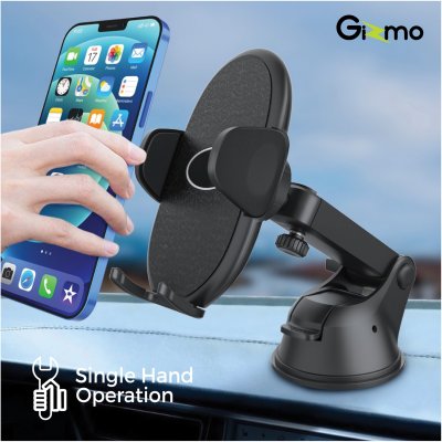 Gizmo GH-037 ที่วางโทรศัพท์ในรถ ที่ยึดมือถือ ติดคอนโซล และกระจกหน้า สีดำ ประกันสินค้า 1 ปี