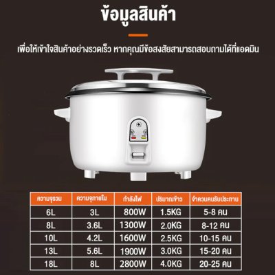 CAMEL หม้อหุงข้าว 6-18 ลิตร
